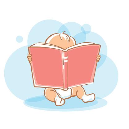 Baby with book