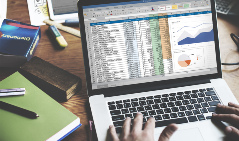 Excel spreadsheet and chart