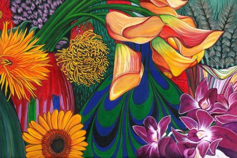 Painting of flowers by Tonya Hopson