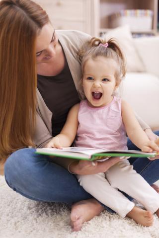 Mother and Daughter Reading