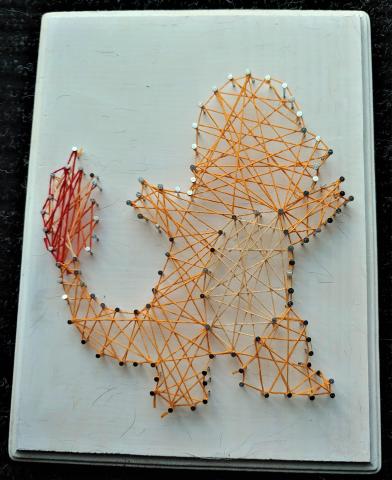 string art Charmander