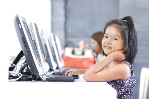 child at computer