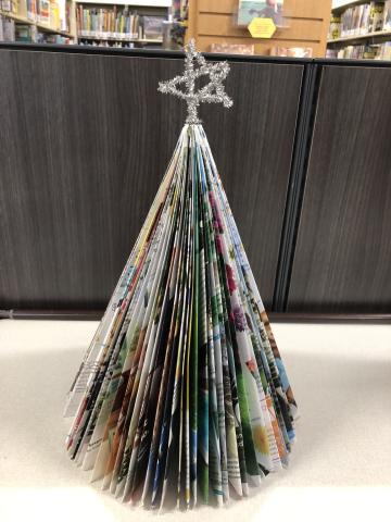 folded magazine tree