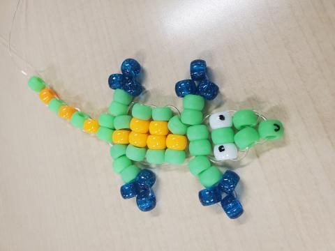 Lizard made from pony beads