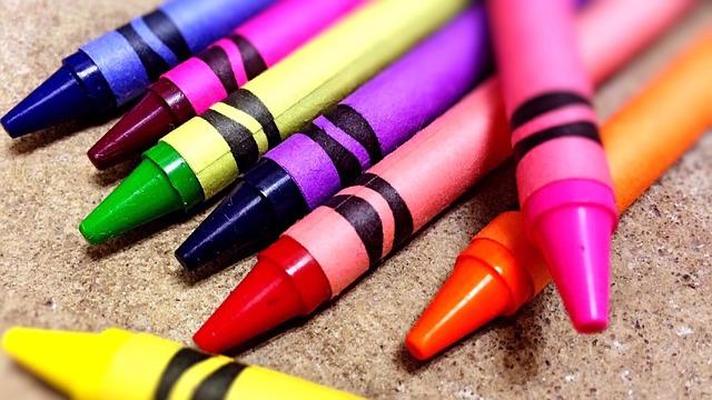 several crayons