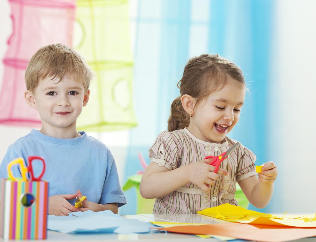 Boy and Girl crafting