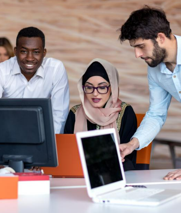 people working on computers